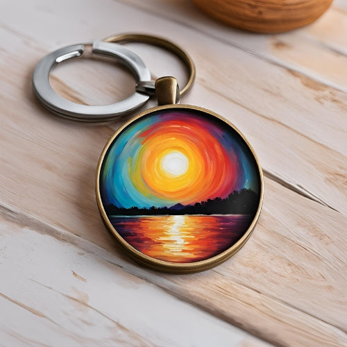 Resin Photo Keychain - Round