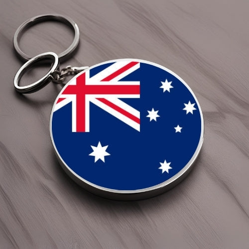 Flag Keychain - Round